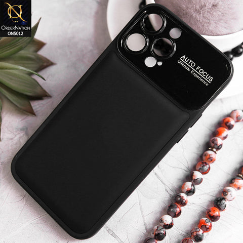 iPhone 13 Pro Max Cover - Black - New Essentials Forip Leather Auto Focus Soft Silicon Case