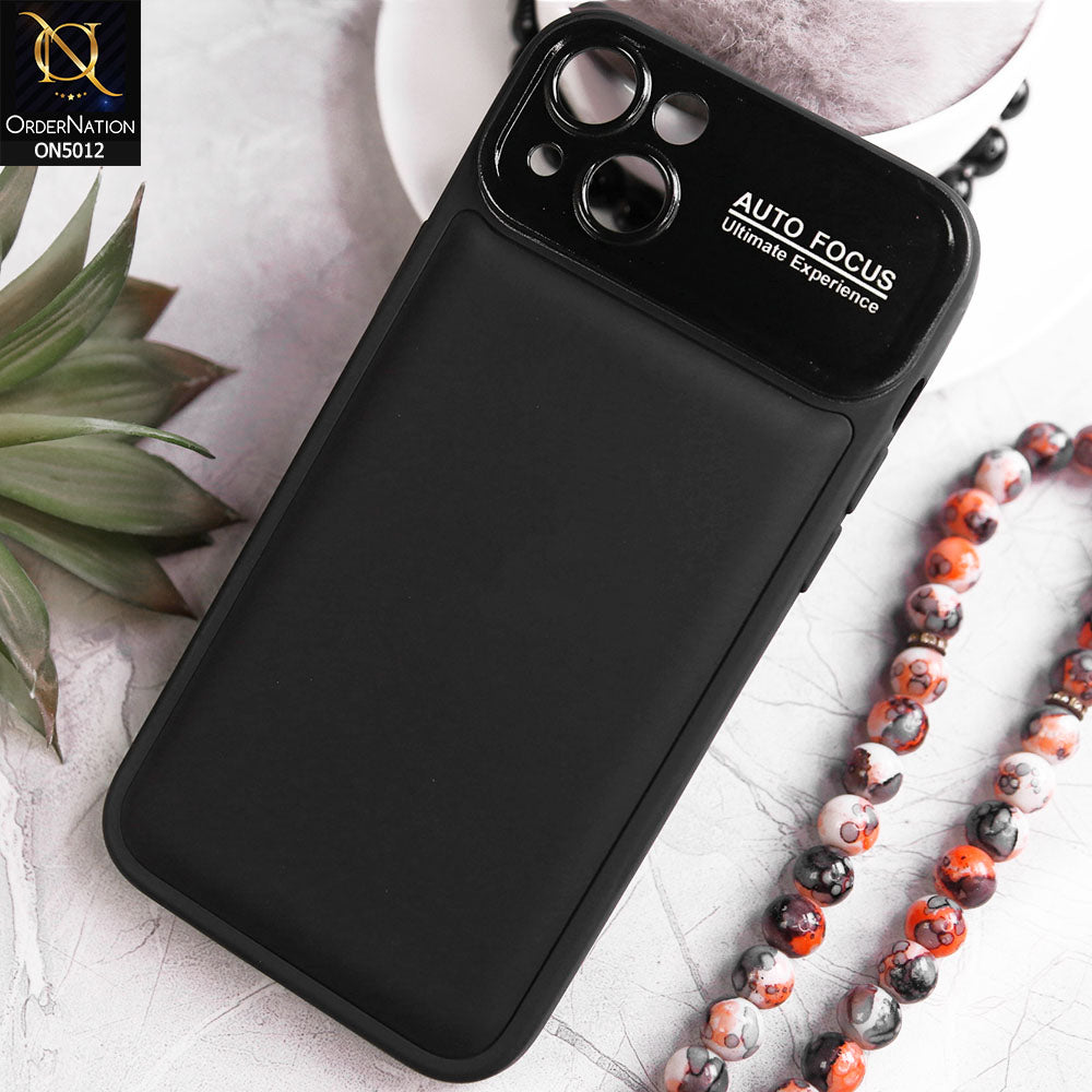 iPhone 14 Plus Cover - Black - New Essentials Forip Leather Auto Focus Soft Silicon Case
