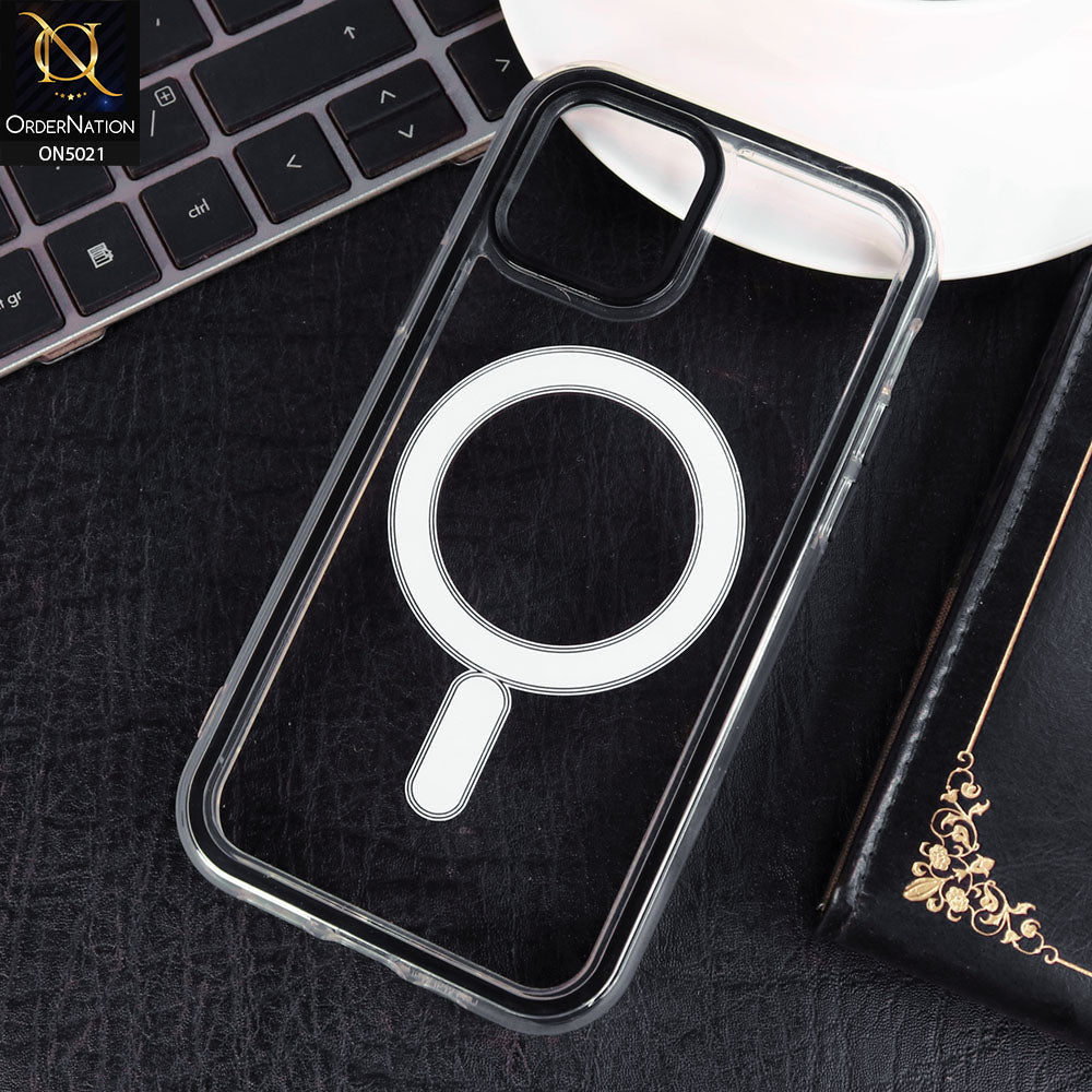 iPhone 12 Pro Cover - Black - 360 Airbag Anti-shock Color Borders Clear Protective Soft Case