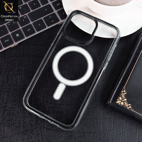 iPhone 12 Pro Max Cover - Black - 360 Airbag Anti-shock Color Borders Clear Protective Soft Case