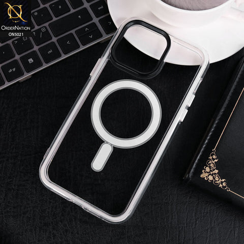 iPhone 12 Pro Max Cover - White - 360 Airbag Anti-shock Color Borders Clear Protective Soft Case