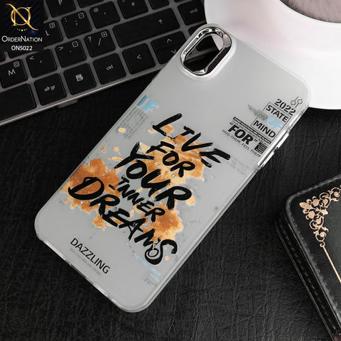 iPhone XS Max Cover - Silver - Dream Series Anti Slip Shock Abrorption Soft Borders Protective Case
