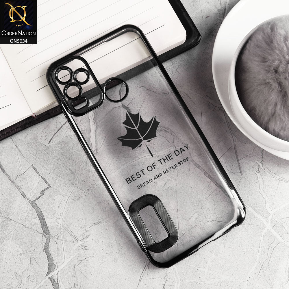 Sparx Neo 7 Cover - Black - New Electroplating Color Borders With Camera Protection Soft Transparent Case With Logo Hole