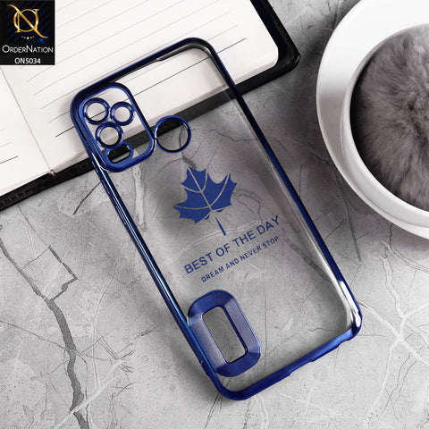 Sparx Neo 7 Cover - Blue - New Electroplating Color Borders With Camera Protection Soft Transparent Case With Logo Hole