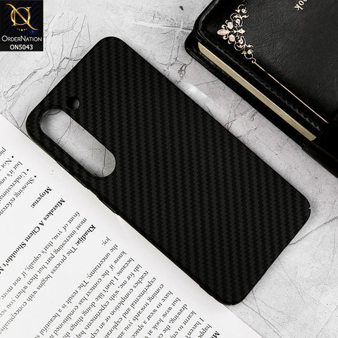 Samsung Galaxy S23 5G - Black - Carbon Series - Carbon Fiber Protective Shell Hard Case