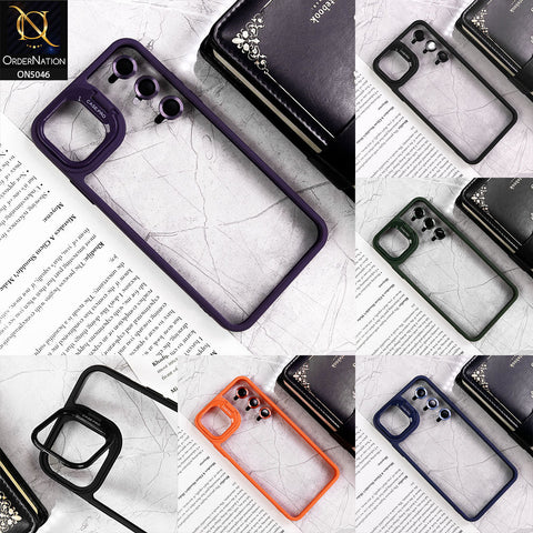 iPhone 11 Cover - Orange - Trendy Case Pro Classic Camera Stand Soft Case With Camera Ring Protectors