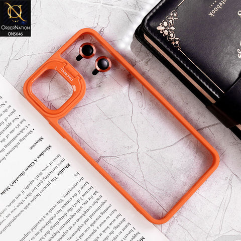 iPhone 11 Cover - Orange - Trendy Case Pro Classic Camera Stand Soft Case With Camera Ring Protectors