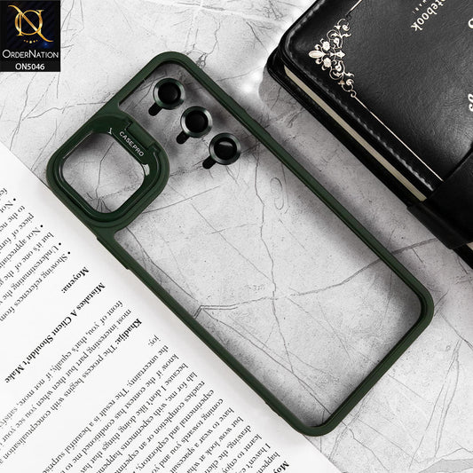 iPhone 11 Pro Cover - Green - Trendy Case Pro Classic Camera Stand Soft Case With Camera Ring Protectors