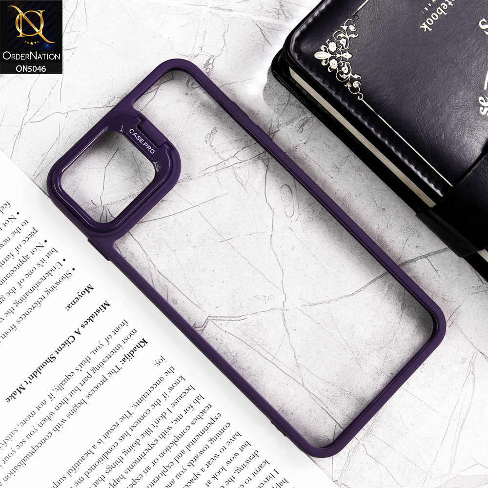 iPhone 8 Plus / 7 Plus Cover - Purple - Trendy Case Pro Classic Camera Stand Soft Case With Camera Ring Protectors