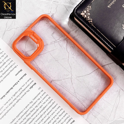 iPhone XS / X Cover - Orange - Trendy Case Pro Classic Camera Stand Soft Case With Camera Ring Protectors