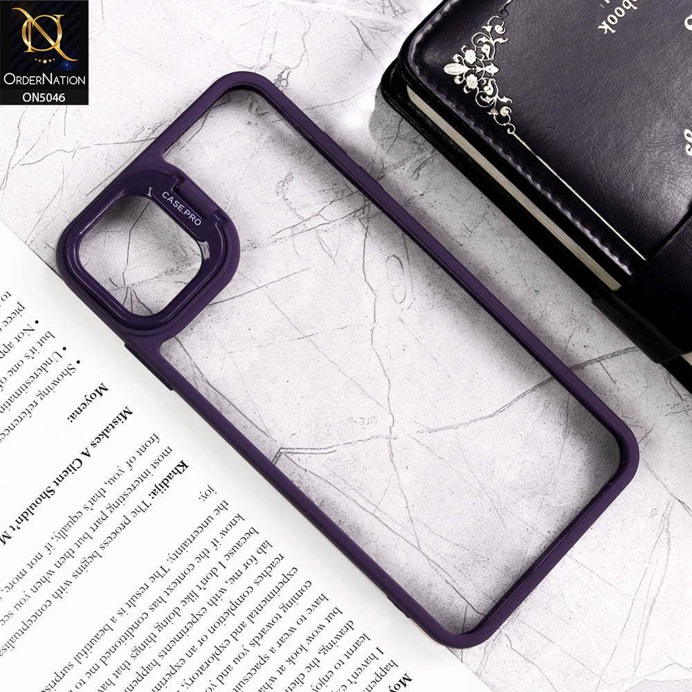 iPhone XS / X Cover - Purple - Trendy Case Pro Classic Camera Stand Soft Case With Camera Ring Protectors