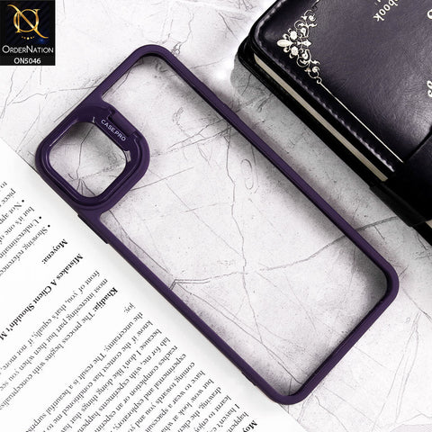 iPhone XS / X Cover - Purple - Trendy Case Pro Classic Camera Stand Soft Case With Camera Ring Protectors