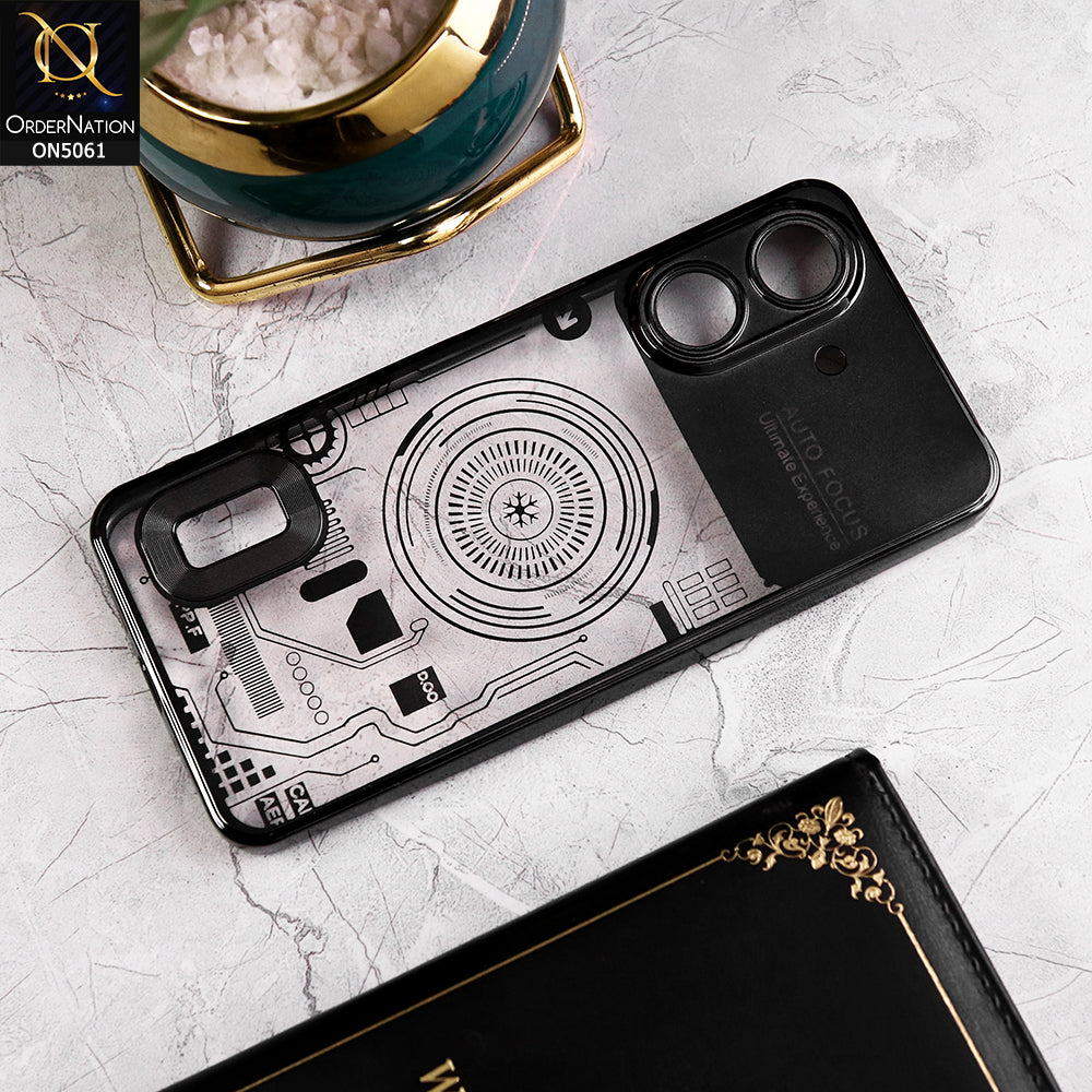 Xiaomi Redmi 13C Cover - Black - New Design Electroplating Soft TPU Cases With Camera Protection