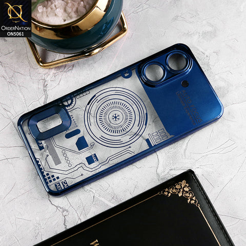 Xiaomi Redmi 13C Cover - Blue - New Design Electroplating Soft TPU Cases With Camera Protection