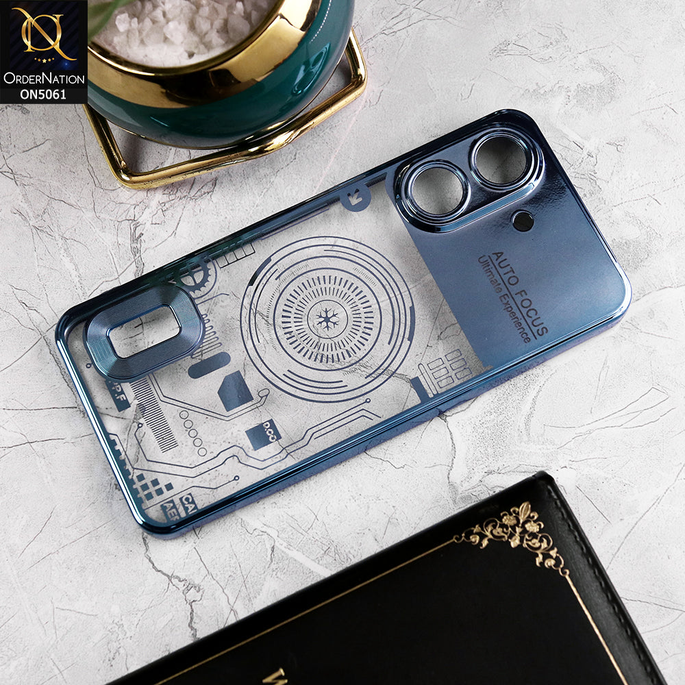 Xiaomi Poco C65 Cover - Sierra Blue - New Design Electroplating Soft TPU Cases With Camera Protection