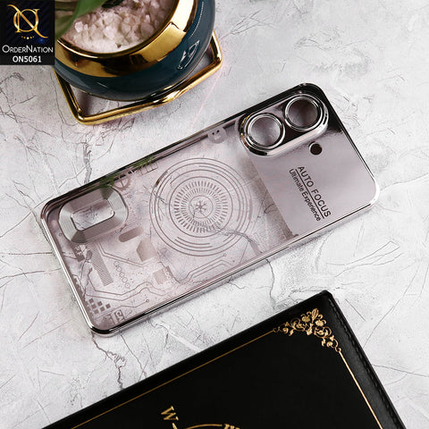 Xiaomi Redmi 13C Cover - Silver - New Design Electroplating Soft TPU Cases With Camera Protection