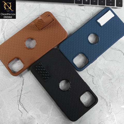 iPhone 13 Pro Max Cover - Brown - J-Case Dragon Fins Series - Soft TPU Protective Case With Kickstand Holder