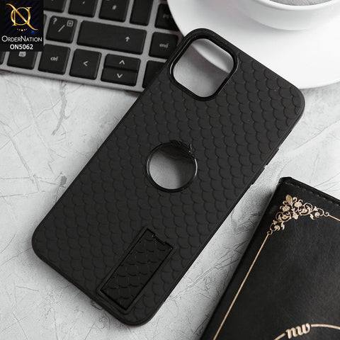 iPhone 11 Pro Cover - Black - J-Case Dragon Fins Series - Soft TPU Protective Case With Kickstand Holder
