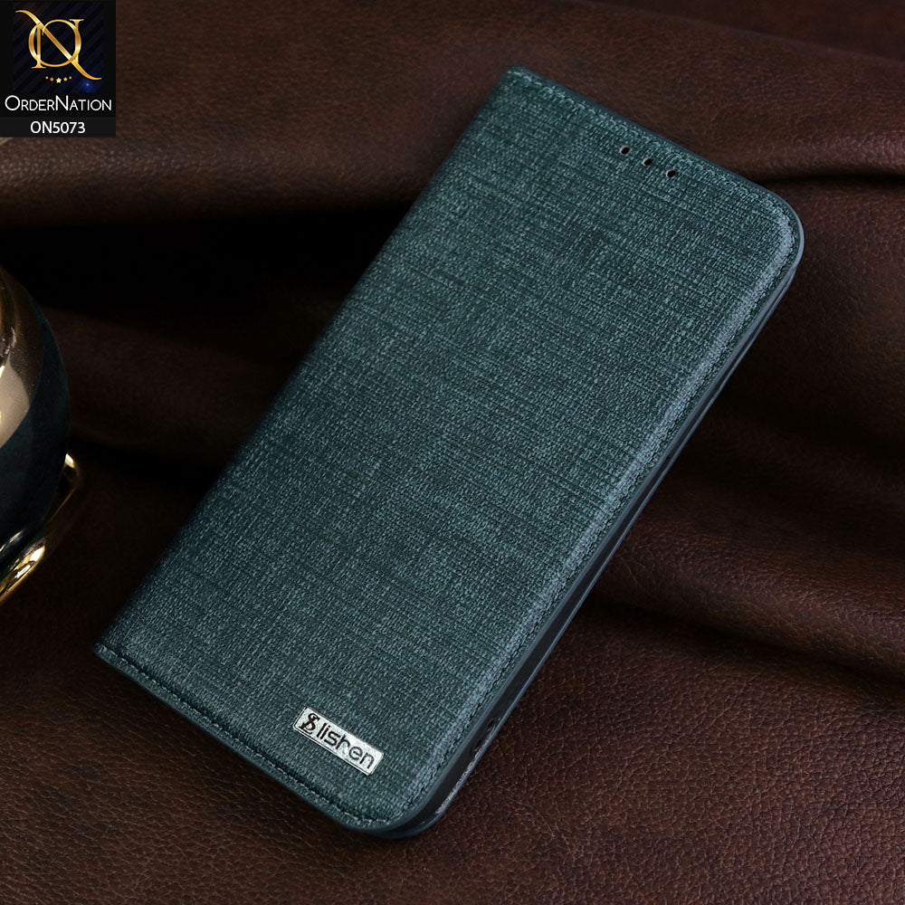 Samsung Galaxy Note 9 Cover - Blue - Lishen Classic Series - Premium Leather Magnatic Flip Book Case