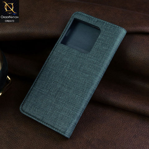 OnePlus 10 Pro Cover - Blue - Lishen Classic Series - Premium Leather Magnatic Flip Book Case