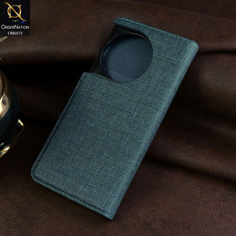 OnePlus 11 Cover - Blue - Lishen Classic Series - Premium Leather Magnatic Flip Book Case
