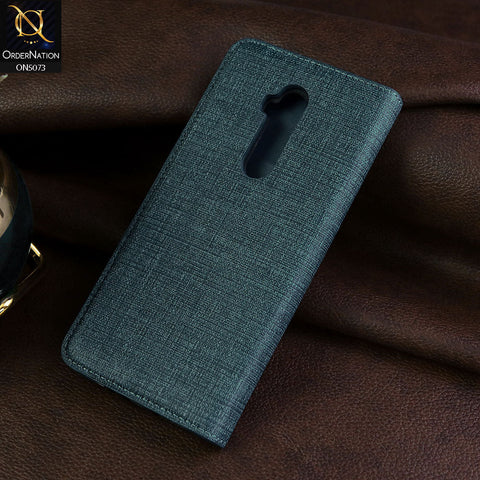OnePlus 7T Pro 5G McLaren Cover - Blue - Lishen Classic Series - Premium Leather Magnatic Flip Book Case