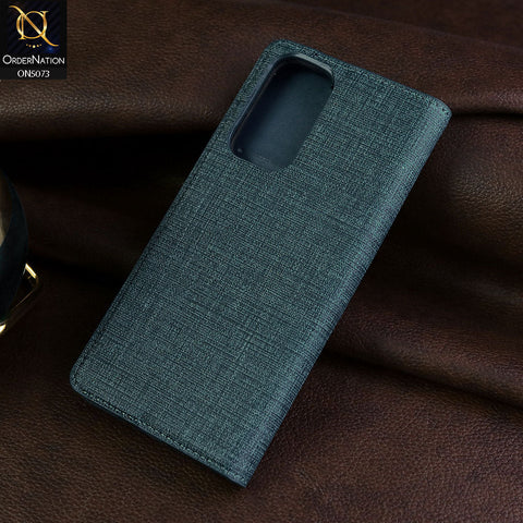 OnePlus Nord N200 5G Cover - Blue - Lishen Classic Series - Premium Leather Magnatic Flip Book Case