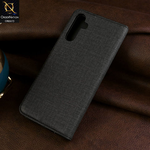 Samsung Galaxy A14 5G Cover - Black - Lishen Classic Series - Premium Leather Magnatic Flip Book Case