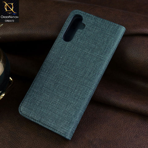 Samsung Galaxy A14 5G Cover - Blue - Lishen Classic Series - Premium Leather Magnatic Flip Book Case