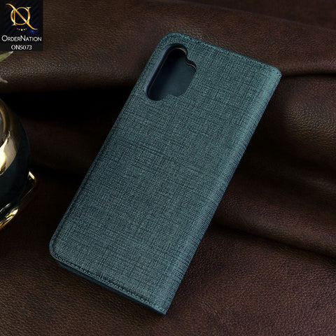 Samsung Galaxy A32 Cover - Blue - Lishen Classic Series - Premium Leather Magnatic Flip Book Case