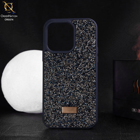 iPhone 13 Pro Max Cover - Blue - Luxury Bling Rhinestones Diamond shiny Glitter Soft TPU Case