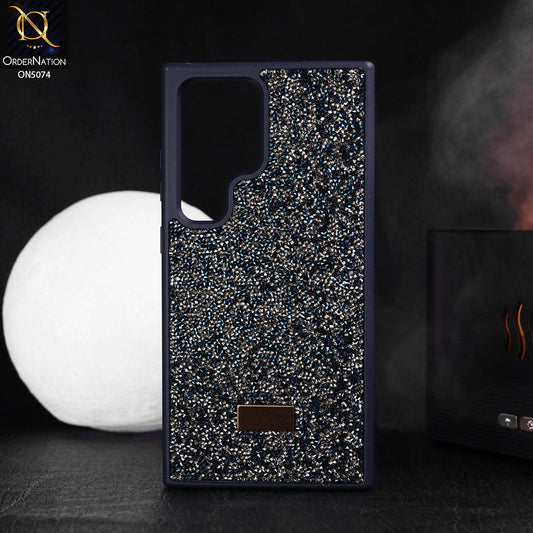 Samsung Galaxy S25 Ultra Cover - Blue - Luxury Bling Rhinestones Diamond shiny Glitter Soft TPU Case