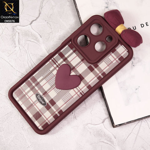 Tecno Spark 10 Pro Cover - Red - Trendy 3D Bow Knot Love Heart Soft Case With Camera Protection