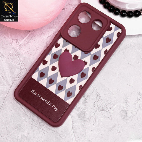 Tecno Camon 20 Pro Cover - Red - Trendy 3D Love Heart Soft Case With Camera Protection