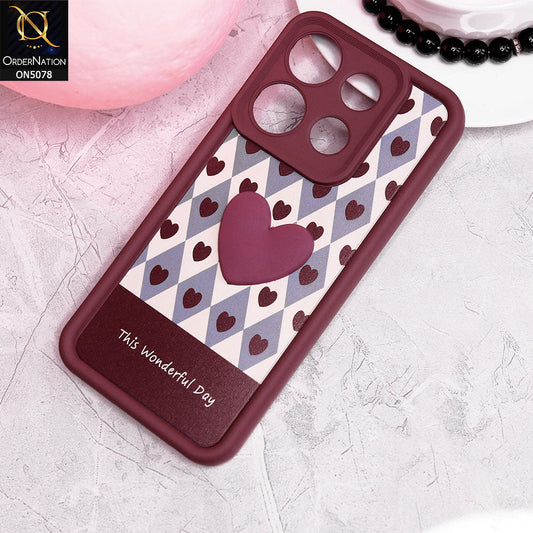 Infinix Smart 7 HD Cover - Red - Trendy 3D Love Heart Soft Case With Camera Protection