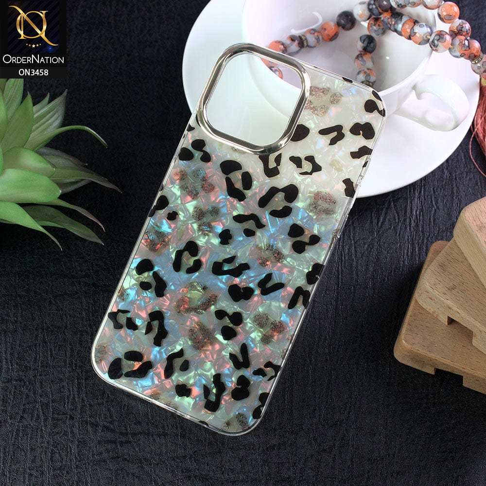 iPhone 13 Pro Max Cover - Design1 - New Stylish Electroplated Camera Ring Acrylic With Soft Borders Case