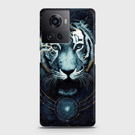 OnePlus 10R Cover - Vintage Galaxy Tiger Printed Hard Case with Life Time Colors Guarantee