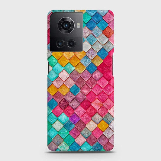 OnePlus 10R Cover - Chic Colorful Mermaid Printed Hard Case with Life Time Colors Guarantee