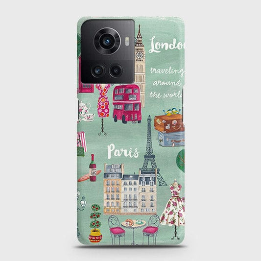 OnePlus 10R Cover - Matte Finish - London, Paris, New York ModernPrinted Hard Case with Life Time Colors Guarantee