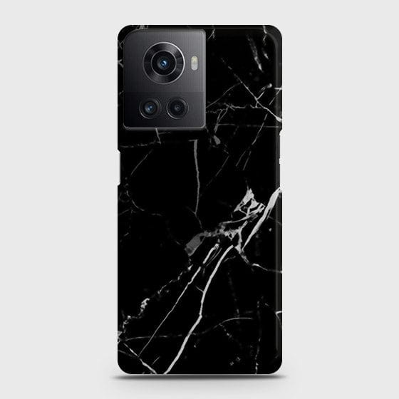 OnePlus 10R Cover - Black Modern Classic Marble Printed Hard Case with Life Time Colors Guarantee