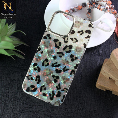 iPhone 13 Pro Max Cover - Design1 - New Stylish Electroplated Camera Ring Acrylic With Soft Borders Case
