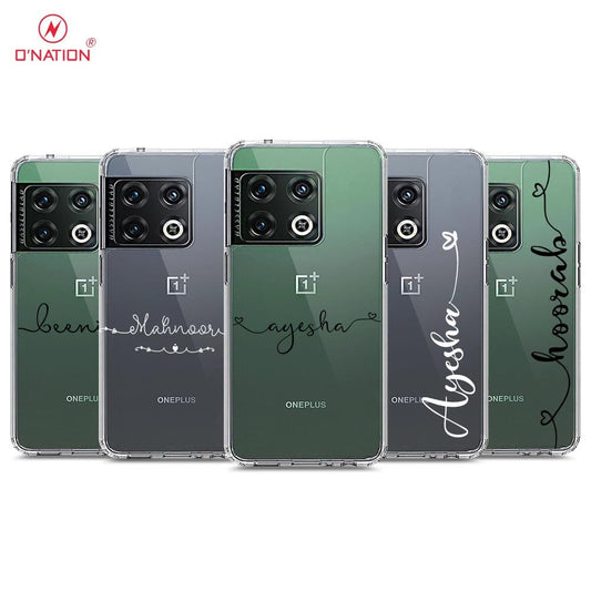 OnePlus 10 Pro Cover - Personalised Name Series - 8 Designs - Clear Phone Case - Soft Silicon Borders