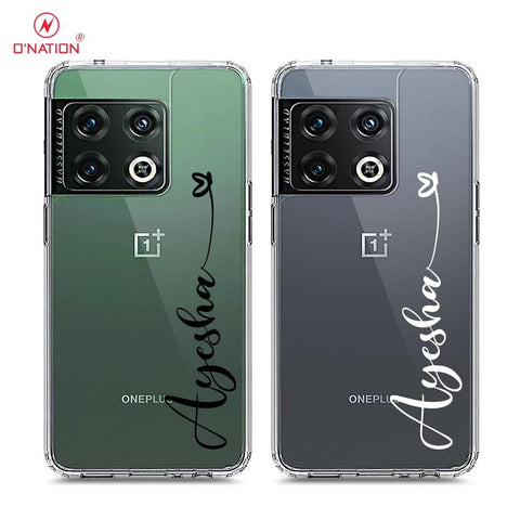 OnePlus 10 Pro Cover - Personalised Name Series - 8 Designs - Clear Phone Case - Soft Silicon Borders