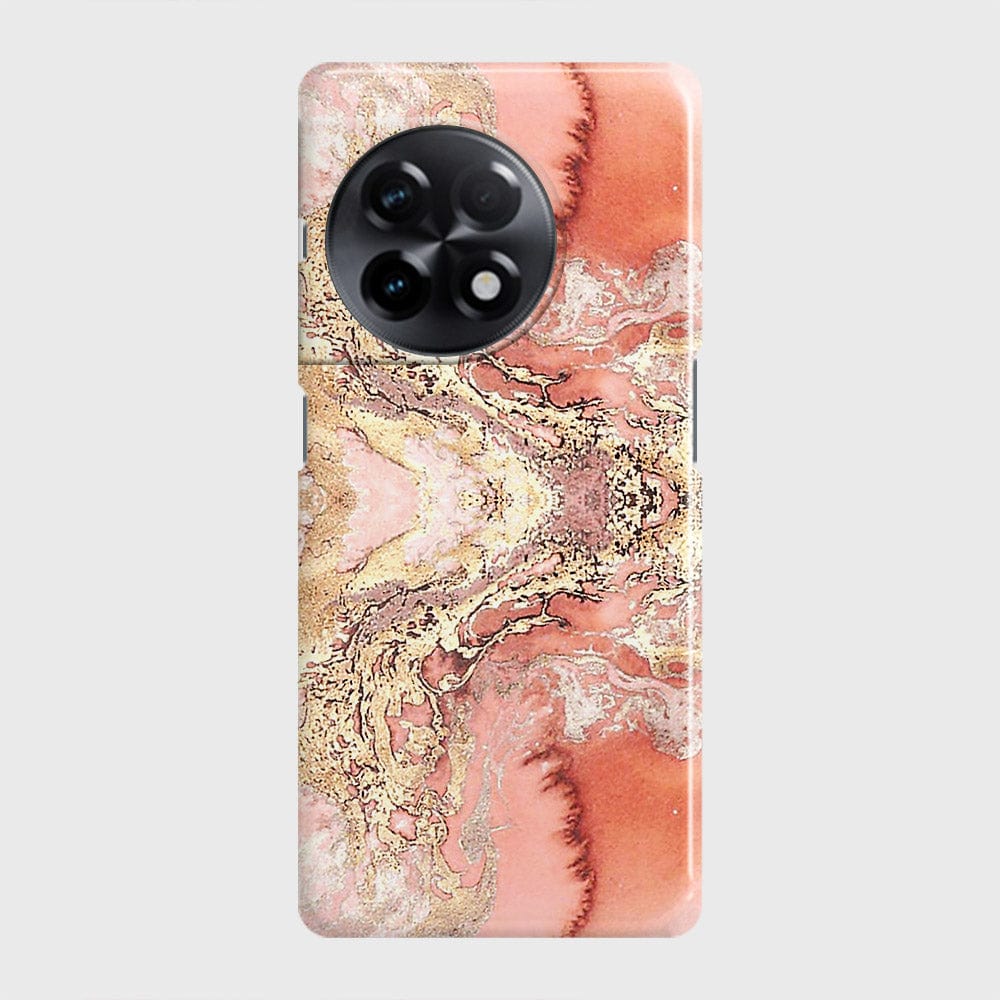 OnePlus Ace 2 Cover - Trendy Chic Rose Gold Marble Printed Hard Case with Life Time Colors Guarantee