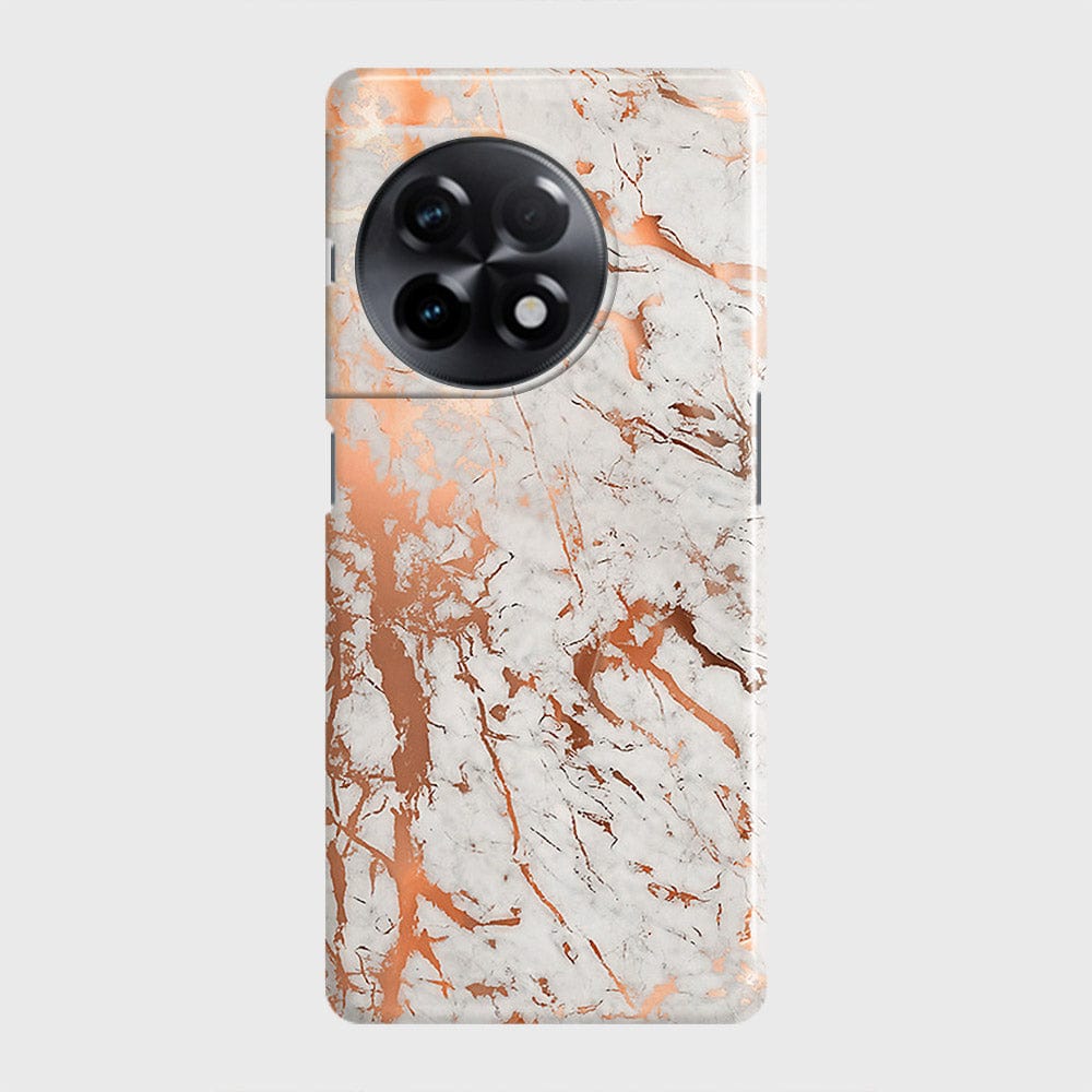 OnePlus Ace 2 Cover - In Chic Rose Gold Chrome Style Printed Hard Case with Life Time Colors Guarantee