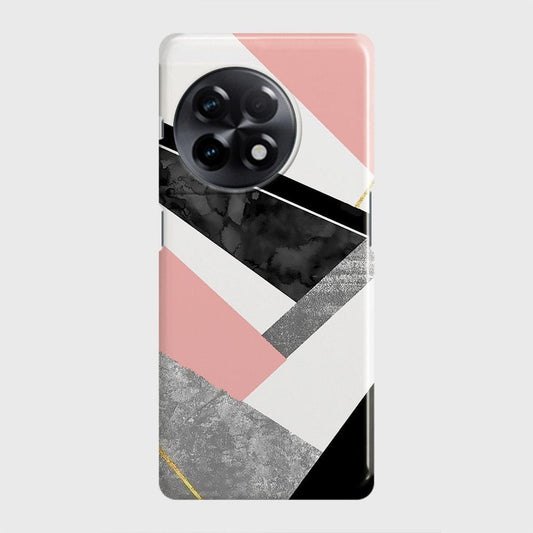OnePlus 11R Cover - Geometric Luxe Marble Trendy Printed Hard Case with Life Time Colors Guarantee