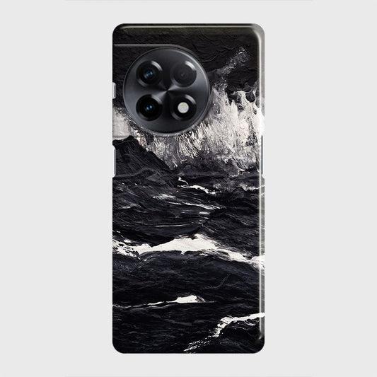 OnePlus Ace 2 Cover - Black Ocean Marble Trendy Printed Hard Case with Life Time Colors Guarantee