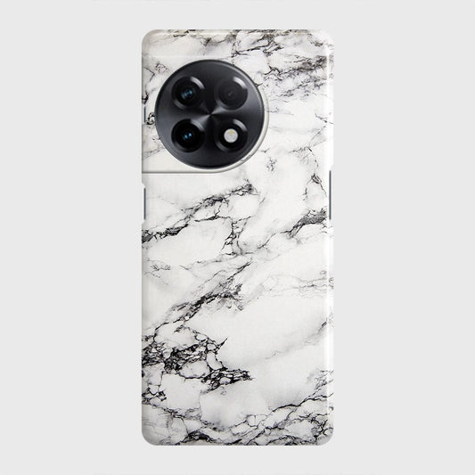OnePlus Ace 2 Cover - Trendy White Floor Marble Printed Hard Case with Life Time Colors Guarantee
