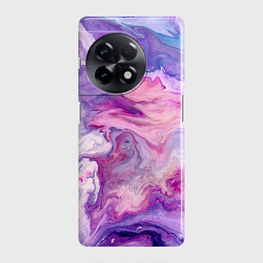 OnePlus Ace 2 Cover - Chic Blue Liquid Marble Printed Hard Case with Life Time Colors Guarantee