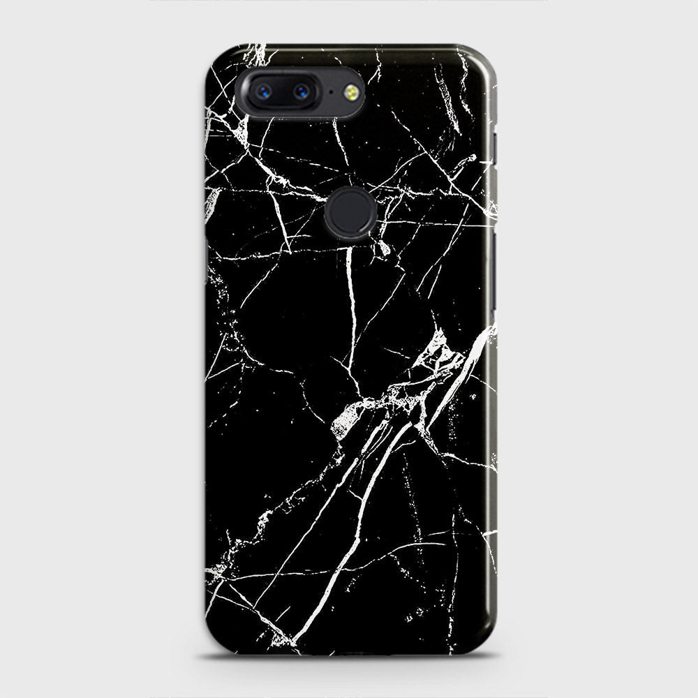 OnePlus 5T Cover - Black Modern Classic Marble Printed Hard Case with Life Time Colors Guarantee